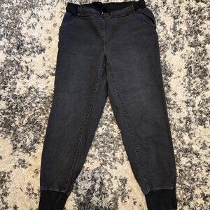 Love & Legend Women’s Denim Joggers | Size 1X | Washed Black
